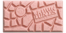 Load image into Gallery viewer, Tony&#39;s Chocolonely White Chocolate Strawberry Cheesecake Bar - 6.35 oz Unwrapped