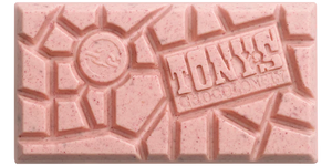 Tony's Chocolonely White Chocolate Strawberry Cheesecake Bar - 6.35 oz Unwrapped