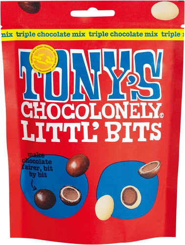 Tony's Chocolonely, Lil' Bits Pouch, Triple Chocolate Mix - 4 oz