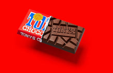 Load image into Gallery viewer, Tony&#39;s Chocolonely Milk Chocolate Bar Open