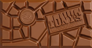 Tony's Chocolonely Milk Chocolate Everything Bar 6.35 oz Open