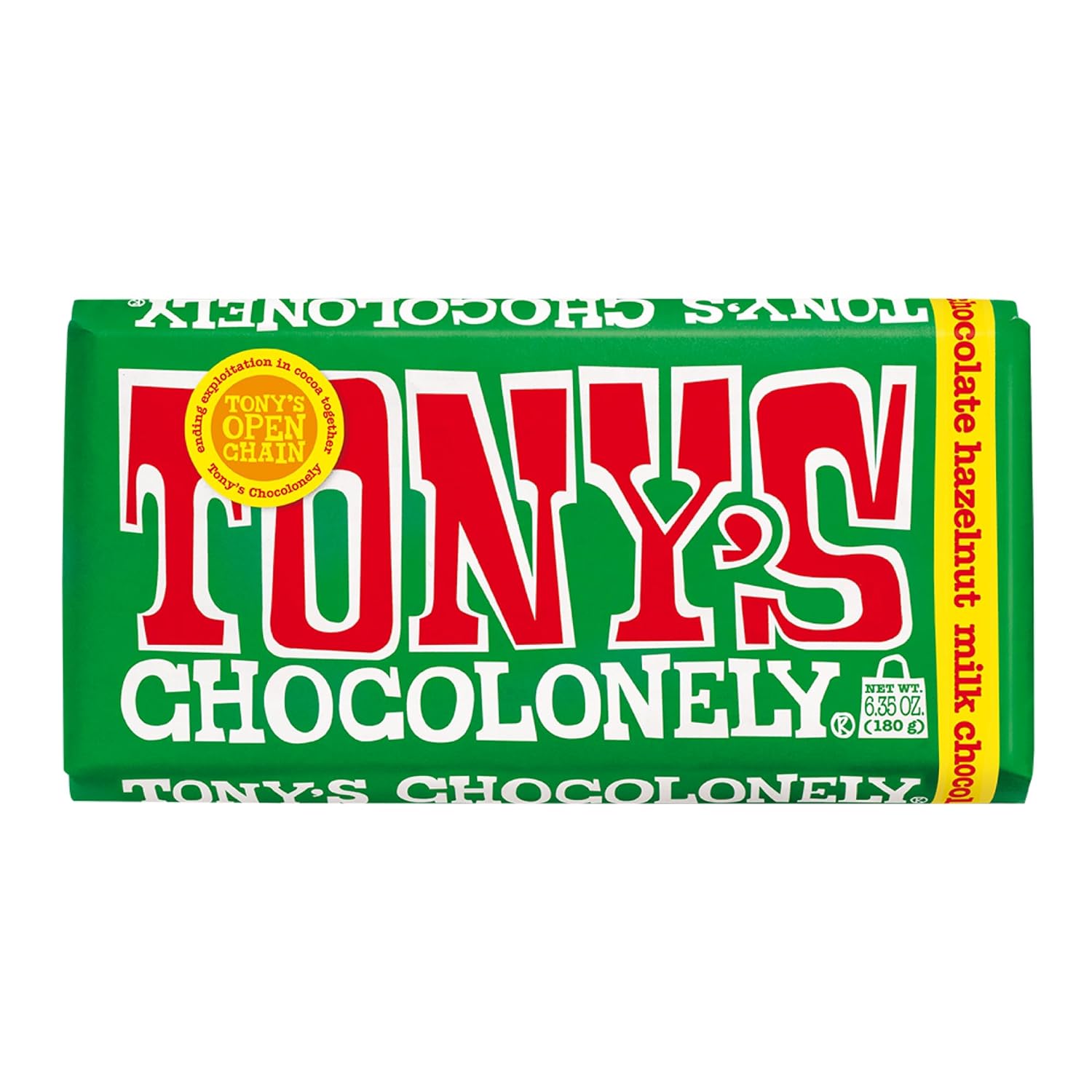 Tony's Chocolonely 32% Milk Chocolate Hazelnut Bar - 6.35 oz – www