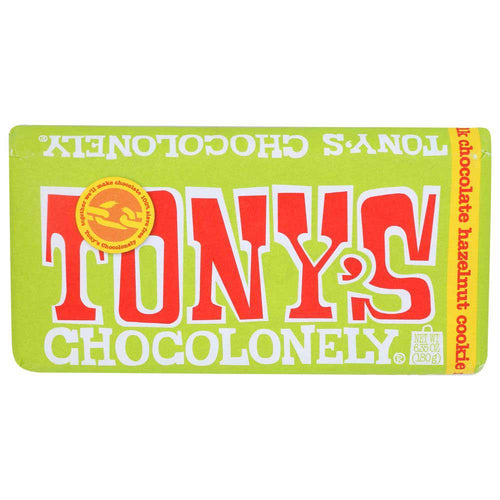 Tony's Chocolonely Milk Chocolate Hazelnut Cookie Bar 6.35 oz