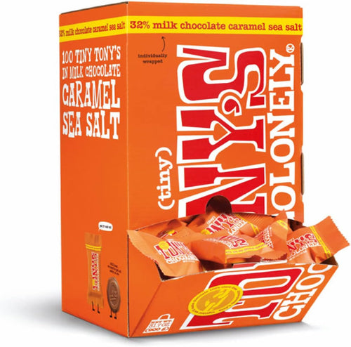 Tony's Chocolonely 32% Milk Chocolate Caramel Sea Salt Bites, 100 Bites