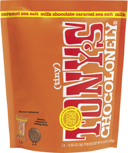 Tony's Chocolonely Tiny Tony's Milk Chocolate Caramel Sea Salt 14 pieces