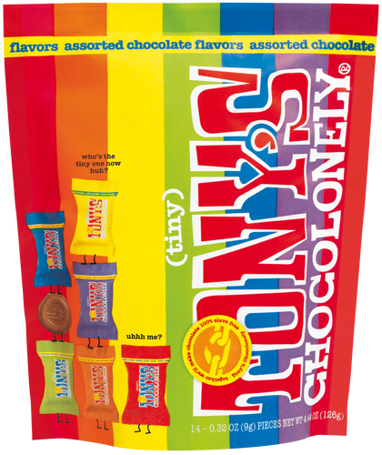 Tony's Chocolonely Tiny Tony's Variety Mix 14 pieces 4.44 oz pouch