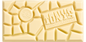 Tony's Chocolonely White Chocolate Bar 6.35 oz - open