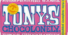 Load image into Gallery viewer, Tony&#39;s Chocolonely White Chocolate Raspberry Popping Candy Bar 6.35 oz