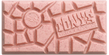 Load image into Gallery viewer, Tony&#39;s Chocolonely White Chocolate Raspberry Popping Candy Bar 6.35 oz open