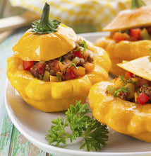Load image into Gallery viewer, Bonnie Plants Golden Scallop Pattypan stuffed