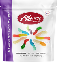 Load image into Gallery viewer, Albanese 12 Flavor Mini Gummi Worms® - 36 oz
