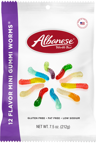 Albanese 12 Flavor Mini Gummi Worms® - 7.5 oz