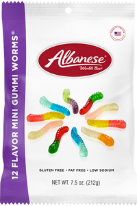 Albanese 12 Flavor Mini Gummi Worms® - 7.5 oz