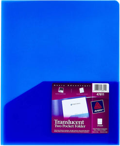 Avery Two Pocket Translucent Folders