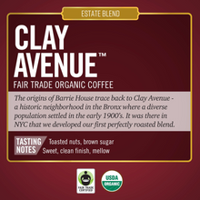 Load image into Gallery viewer, Barrie House Clay Avenue Ground Coffee description