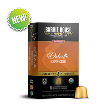 Load image into Gallery viewer, Barrie House Dolcetto Espresso Nespresso Capsules 10 Count