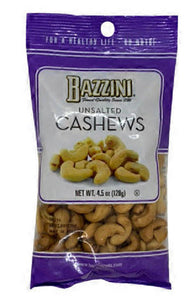 Bazzini Unsalted Cashews 4.5 oz