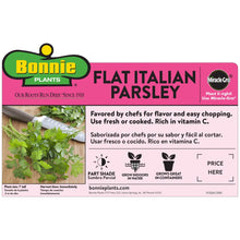 Load image into Gallery viewer, Bonnie Plants Italian Flat Parsley instructions
