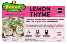 Load image into Gallery viewer, Bonnie Plants Lemon Thyme instructions