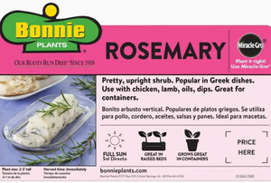 Bonnie Plants Rosemary instructions