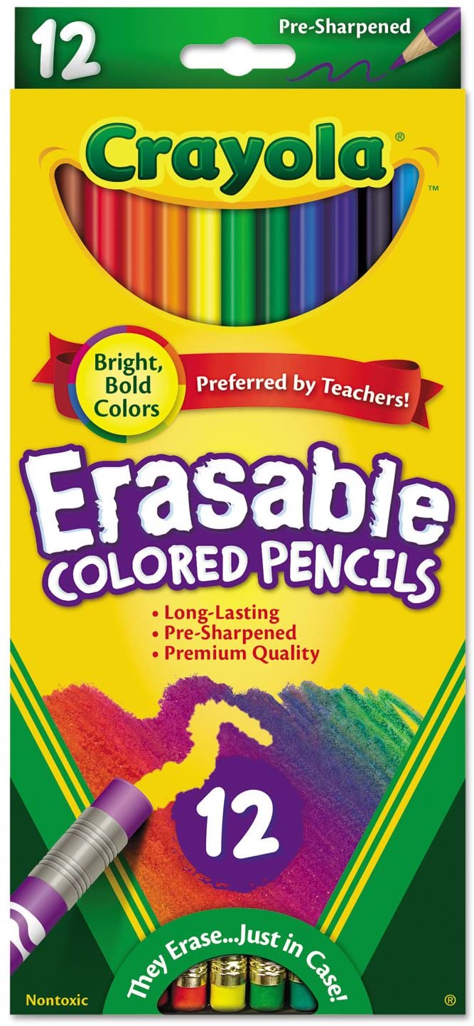 Crayola Erasable Colored Pencils 12 or 24 Count