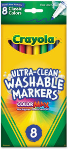 Crayola Washable Markers 8 Classic Colors