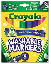 Load image into Gallery viewer, Crayola Washable Markers 8 Classic Colors