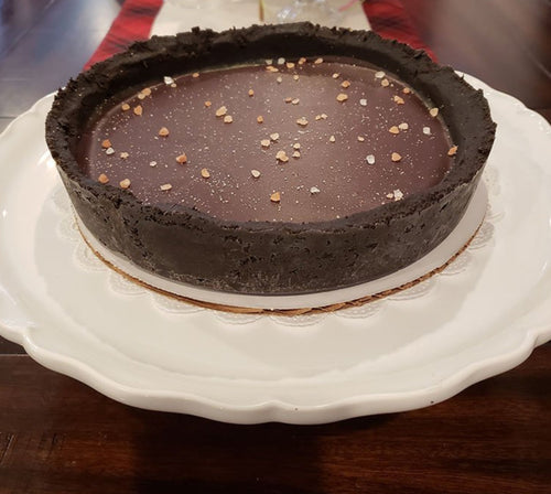 Dark Chocolate Salted Caramel Torte Pie