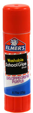 Load image into Gallery viewer, Elmer`s Washable School Glue Stick - 0.77oz Disappearing Purple