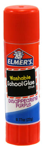 Elmer`s Washable School Glue Stick - 0.77oz Disappearing Purple