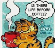 Load image into Gallery viewer, Garfield enjoying La Colombe Brazil Beleza Coffee 12 oz