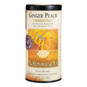 Republic of Tea Ginger Peach Black Tea - 50 CT