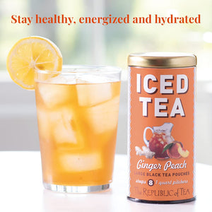 Republic of Tea Ginger Peach Iced Tea - 8 CT