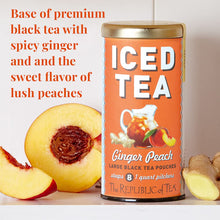 Load image into Gallery viewer, Republic of Tea Ginger Peach Iced Tea - 8 CT