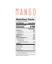 Load image into Gallery viewer, Jonesbar Organic Mango Bar nutrition