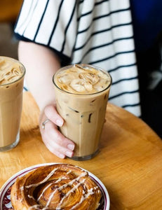 La Colombe Cold Brew Colombian Coffee over ice with cream