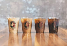 Load image into Gallery viewer, La Colombe Cold Brew Colombian Coffee in 4 cups with varying cream