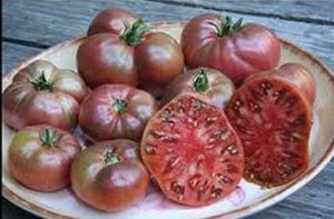 Tomato Heirloom Cherokee Purple harvest