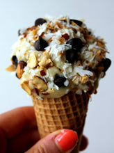 Load image into Gallery viewer, Bazzini Dark Chocolate Coconut Almonds Ice Cream Topping