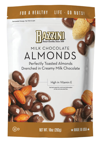 Bazzini - Milk Chocolate Almonds - resealable pouch