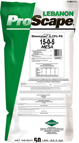 Lebanon Pro Fertilizer & Pre-Emergent Weed Killer with Dimension & MESA - 15-0-5 - 40 lbs