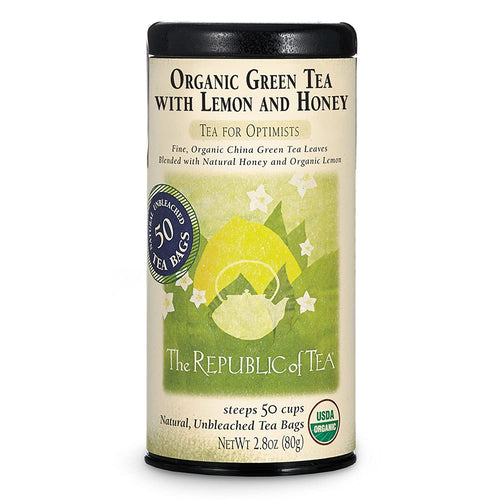 Republic of Tea Organic Green Tea with Lemon and Honey - 50 count