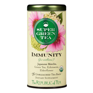 Republic of Tea Organic Immunity SuperGreen Tea Bags - 36 count
