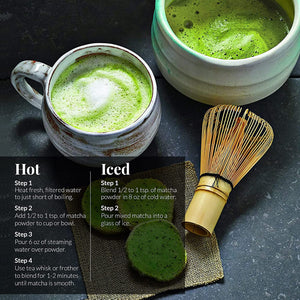 Republic of Tea Organic Matcha Full-Leaf Loose Tea Instructions
