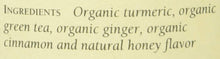 Load image into Gallery viewer, Republic of Tea Organic Turmeric Ginger Green Tea ingredients