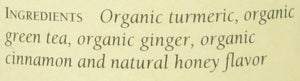 Republic of Tea Organic Turmeric Ginger Green Tea ingredients