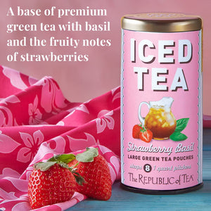 REPUBLIC OF TEA Strawberry Basil Iced Tea - 8 CT