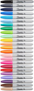 Sharpie 75846 Permanent Markers, Fine Point - 24 Count