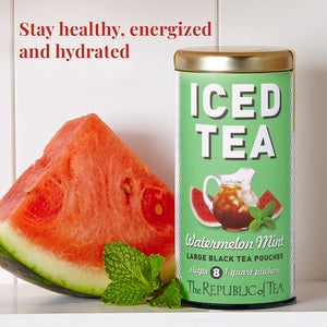 Republic of Tea Watermelon Mint Black Iced Tea - Healthy and Hydrated