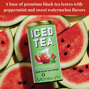 Republic of Tea Watermelon Mint Black Iced Tea - 8 Ct Pouches